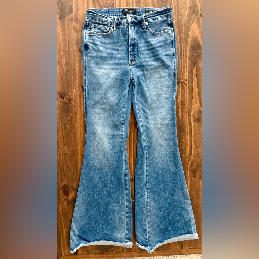 Judy Blue Flare Wide Leg Blue Jeans